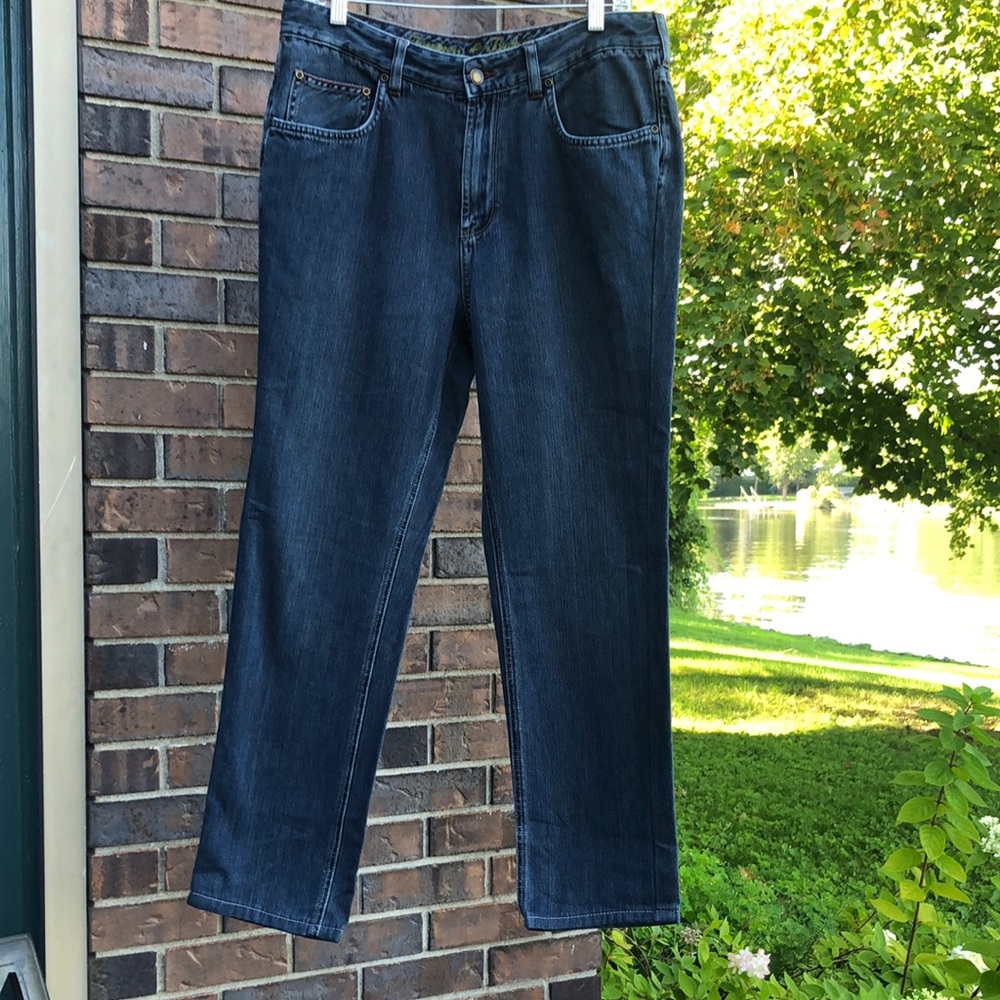 Men's Dark Blue Straight-Leg Jeans